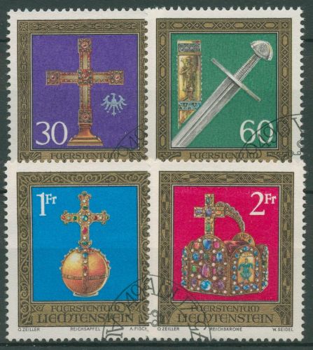 Liechtenstein 1975 Reichsjuwelen aus der Schatzkammer 625/28 gestempelt