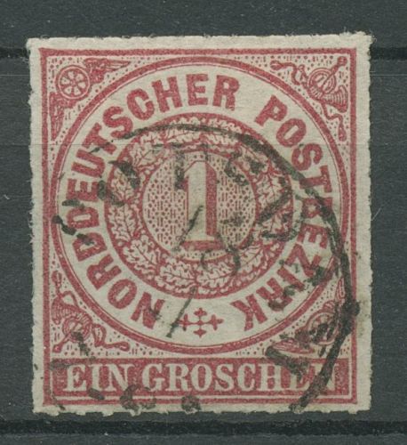 Norddeutscher Postbezirk NDP 1868 1 Groschen 4 gestempelt