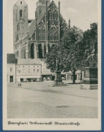 Prenzlau Denkmäler und St. Marienkirche, gelaufen 1940 (AK1792)
