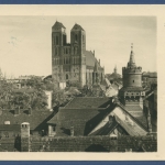 Prenzlau Marienkirche Westseite Altstadt, gelaufen als Feldpost 1941 (AK1786)