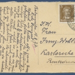Badenweiler Ruine mit Rheinebene, gelaufen 1927 (AK1912)