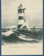 Leuchtturm Rothesand vor der Wesermündung, ungebraucht (AK1976)