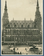 Aachen Rathaus, gelaufen 1936 Marke fehlt (AK2347)