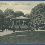 Bad Nauheim Musiktempel am Kurbrunnen, gelaufen Marke fehlt (AK2403)