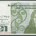 Irland 1 Pound 11.06.1985, Queen Medb, KM 70 c, kassenfrisch (K66)