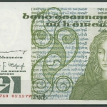 Irland 1 Pound 01.11.1979, Queen Medb, KM 70 b, fast kassenfrisch (K64)