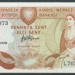 Zypern 50 Cents 1988, Frau, Staudamm, KM 52, kassenfrisch (K90)