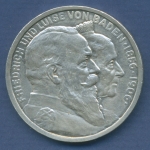 Baden 5 Mark 1906 G, Goldene Hochzeit Großherzog Friedrichs, J 35 vz/st (m2223)