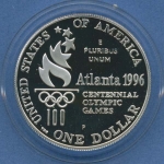 USA Dollar 1996 Atlanta Olympics Rudern KM 272, Silber PP proof (m2246)