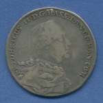 Hessen-Kassel 1/2 Konventiontaler 1766 FU Friedrich II., Henkelspur, ss (m2257)