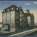 Halle an der Saale Ober-Realschule, gelaufen 1921 (AK5858)