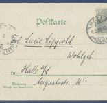 Halle an der Saale Kaiser Wilhelm I. Denkmal, gelaufen 1902 (AK5857)
