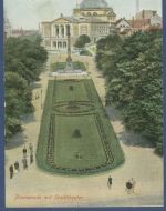Halle an der Saale Promenade mit Stadttheater, gelaufen 1910 (AK5853)