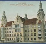 Halle an der Saale Civil Gericht, gelaufen 1907, fleckig (AK5852)