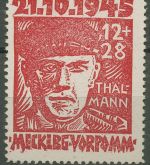 SBZ Mecklenburg-Vorpommern 1945 Opfer des Faschismus 22 a postfrisch, Knick