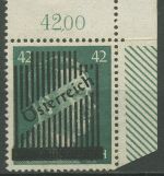 Österreich 1945 3. Wiener Aushilfsausgabe 673 II Ecke gefaltet, Fehler, postfr.