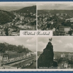 Weltbad Karlsbad Blick vom Hirschensprung, gelaufen 194? (AK2650)