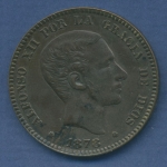 Spanien 10 Centimos 1878 OM, Alfonso XII. KM 675, vz/st (m2295)