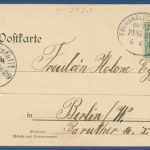 Prenzlau Alte Kaserne, gelaufen 1904 Bahnpost (AK2824)