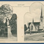 Erfurt Neue Thomaskirche und Lutherdenkmal, gelaufen 1904 (AK2804)