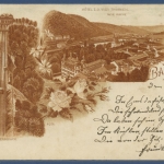 Gruss aus Bad Ems Malbergbahn Hotel z. d. vier Thürmen, gelaufen 1899 (AK2972)