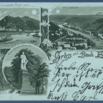Gruss aus Bad Ems Malbergbahn Stadtansicht, gelaufen 1901 (AK2975)