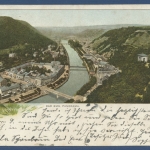 Gruss aus Bad Ems Malbergbahn Panorama, gelaufen 1900 (AK2995)