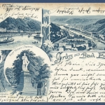 Gruss aus Bad Ems Malbergbahn Stadtansicht, gelaufen 1900 (AK2999)