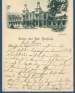 Gruss aus Bad Nauheim Badehaus, gelaufen 1900 (AK2992)