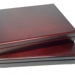 2 Luxus HOLZ Münzkassetten für 32 Münzen bis 27 mm , gebraucht (Z1968)