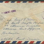 Niederl. Indien 1946 Marine Postkantor auf Luftpost- Retourbrief (G3595)