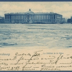 St. Petersburg Am Nevaufer, gelaufen 1900, kl. Einriß (AK3028)
