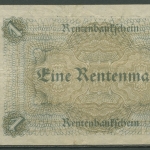Dt. Reich 1 Rentenmark 1923 Dt. Rentenbank, Ro 154 a stark gebraucht (K179)