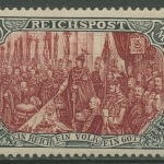 Deutsches Reich 1900 REICHSPOST Gedenkfeier zur Gründung 66 II mit Falz