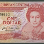 Ostkaribische Staaten 1 Dollar (1985-87) Suffix G, KM 17 g kassenfrisch (K431)