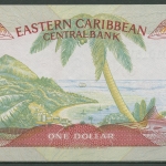Ostkaribische Staaten 1 Dollar 1988 overprint U, KM 17 u kassenfrisch (K432)