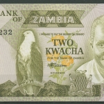 Sambia 2 Kwacha (1980-88), KM 24 c kassenfrisch (K380)
