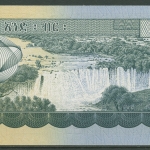 Äthiopien 1 Birr 1991, Wasserfall, KM 41 a kassenfrisch (K344)