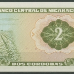 Nicaragua 2 Cordobas 1972, KM 121 a kassenfrisch (K483)