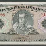 Ecuador 5 Sucres 1982, KM 108 b leicht gebraucht (K520)
