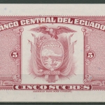 Ecuador 5 Sucres 1982, KM 108 b leicht gebraucht (K520)