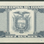 Ecuador 10 Sucres 1988, KM 121 kassenfrisch (K523)