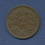 Schweiz 2 Rappen 1907 B, Wappen, KM 4.2 vz (m2544)