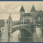 Bonn Rheinbrücke, gelaufen 1908 (AK3048)