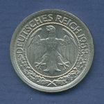 Deutsches Reich 50 Pfennig 1938 G, Kursmünze Nickel J 324 fast st (m2643)