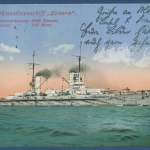Turbinenlinienschiff Kaiserin, gelaufen 1917 als Feldpost (AK3232)