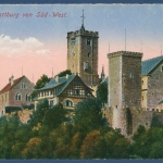 Eisenach Wartburg von Süd-West, gelaufen 1918 Marke fehlt (AK3173)