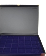 Münzbox mit 6 Tableaus, für gesamt 144 Münzen bis 45 mm gebraucht (Z2227)