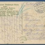 Essen Café-Restaurant Bredeneyer Krone, gelaufen 1917 als Feldpost (AK3365)