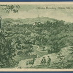 Kloster Kreuzberg Rhön Hirten Ziege, gelaufen Marke fehlt (AK3357)